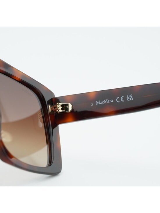 Max Mara MM0024 52F Sunglasses Havana Square Frame, Brown Gradient Lenses main image 6